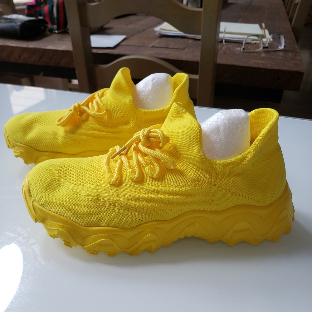Size 6.5 NEW Yellow Sneakers